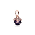 thumbnail image 2 of Pandora Moments Deep Purple Pansy Flower Dangle Charm, 2 of 3