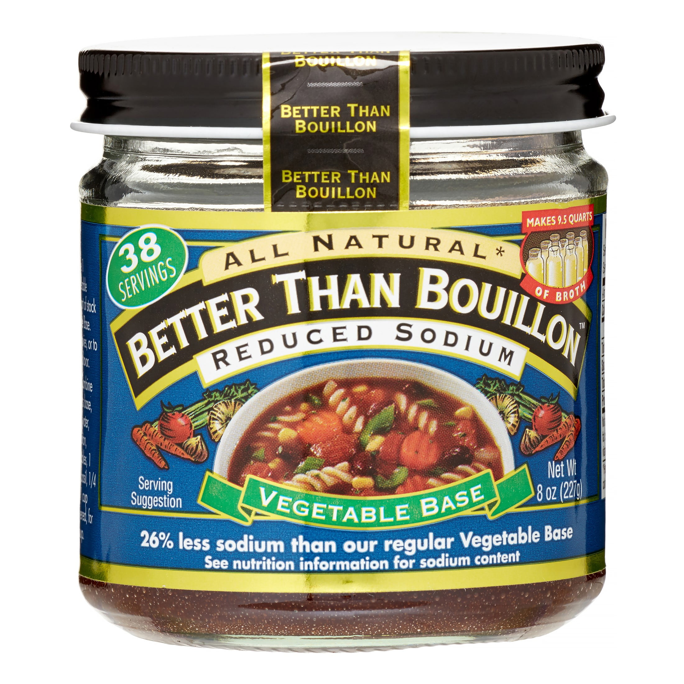 Better Than Bouillon Reduced Sodium Seasoned Vegetable Base, 8 oz