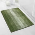 thumbnail image 5 of Soft Bathroom Rug Non-Slip Green Chenille Furry Bath Mats 32"x20" Absorbent Water Rugs for Bathtub Shower Room, 5 of 6
