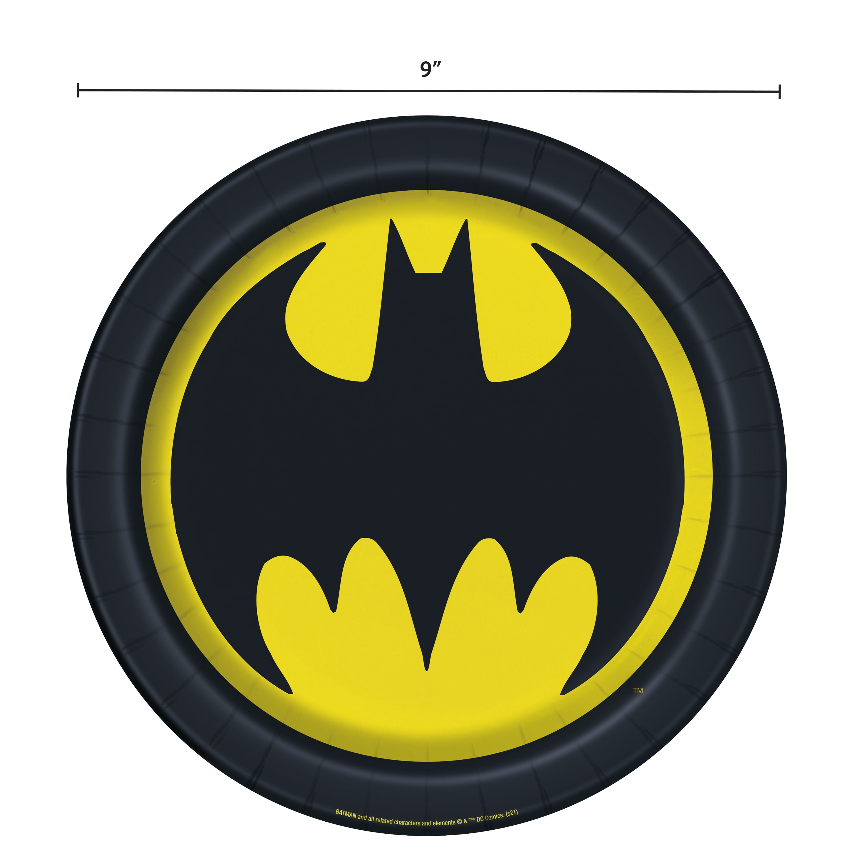(6 pack) Batman Birthday Paper Dinner Plates, 9in, 8ct