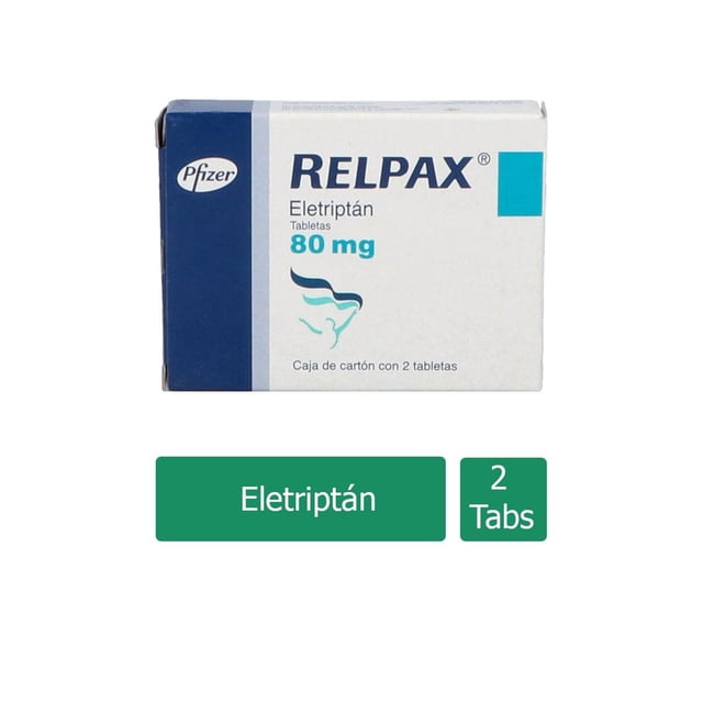 Relpax 80 mg 2 tabletas