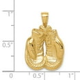 thumbnail image 3 of Real 14kt Yellow Gold Solid Polished Open-Backed Boxing Gloves Pendant; for Adults and Teens; for Women and Men, 3 of 3