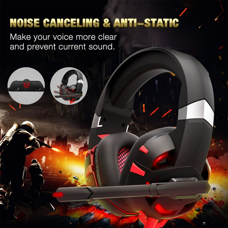 RUNMUS Gaming Headset Stereo PC Gaming Headphones with Noise
