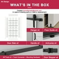 thumbnail image 3 of 72'' x 84'' Bookshelf Barn Doors and Hardware Included, White Smooth Paintable Panels & Barn Door Hardware Kit & Track Joint, Easy Assembly with Pre-Drilled Holes, 3 of 9