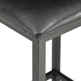 thumbnail image 3 of Weston Home Harper Counter Height Metal Table with Faux Marble Top and 2 Stools, Black, 3 of 12