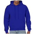 thumbnail image 2 of Men's Hoodie Baggy Outdoor Men Sweatshirts Long Sleeve Pullover Kangaroo Pocket Royal Blue 2XL, 2 of 9