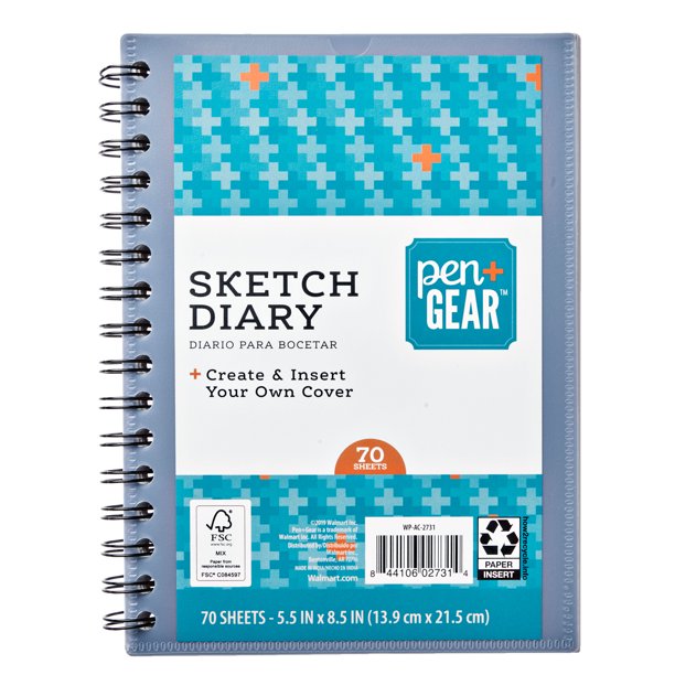 Pen + Gear Sketch Diary, 70 Sheets, 5.5" x 8.5"