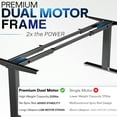 thumbnail image 6 of VIVO Electric Dual Motor 71” x 36” Standing Desk, Dark Walnut Top, Black Frame, 6 of 8