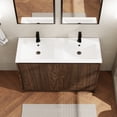thumbnail image 2 of Eclife 48" Wood Bathroom Vanity Set with Double Sink Top, Faucet and Drain, Without Mirror,Dark Walnut, 2 of 10