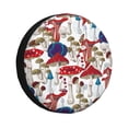thumbnail image 2 of Balery Colorful Mushrooms (2) Tire Covers - Tough Tire Wheel Protector for Truck, SUV, Trailer, Camper, RV -15 inch, 2 of 8