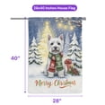 thumbnail image 5 of Merry Christmas West Highland White Terrier Snowy Winter with Tree Decorations House Flag 28x40in Double Sided Westie Westy Dog Lover Outdoor Decor - 12020, 5 of 5