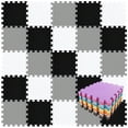 thumbnail image 1 of Tapetes de espuma Qqpp, goma EVA, 18 baldosas, rompecabezas entrelazados, 1 of 6