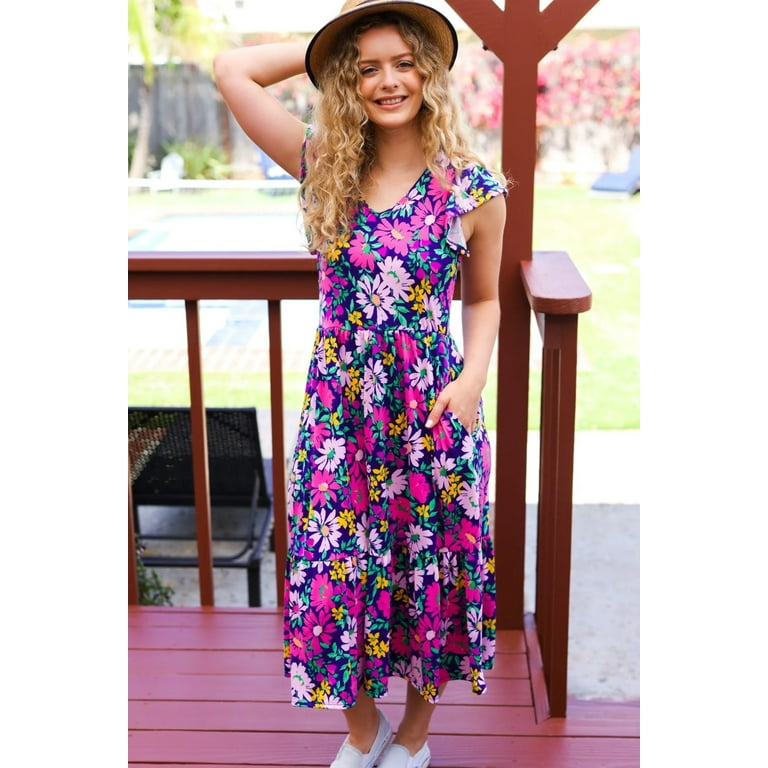 Navy and lilac dress discount