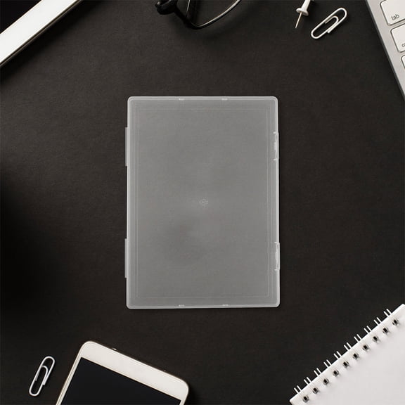 TABLZONE 3-Pack Transparent Plastic Document Holder Box File Organizer for Important Paper Storage and Office Use