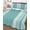 turquoise, White, Blue, variant on Quilts Queen Size Bedding Set, Vintage Pale Yellow Striped Reversible Summer Quilt 3 Pieces, Farmhouse Modern Stripes Boho Lightweight Bedspreads Coverlets with 2 Pillow Shams for All Seasons