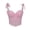 Pink, variant on Womens Corset Tops Lace up Steel Ring Overbust Boned Bustier Lace Sheer Push up Shapewear Going out Club Tops