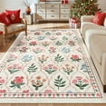 thumbnail image 5 of Lahome Decor 5'x7' Moroccan Boho Area Rugs,5x7ft Washable Living Room Rugs,Soft Non Slip Non-Shedding Kitchen Mat Indoor Office Carpet for Bedroom Dining Playroom Nursery Beige, 5 of 10