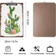 thumbnail image 2 of Cute Succulent Clipboard Wooden Design Decorative A4 Letter Size Clip Boards for Classroom Office, Standard Size 8.7" x 12.6" with Low Profile Metal Clip,Cacti Art, 2 of 6