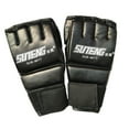 thumbnail image 4 of facefd Gants de Boxe MMA Demi-Doigt Gants d'Entraînement pour Adultes Noir 2, 4 of 8