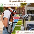 thumbnail image 6 of ZIATUBLES Clear Backpack, Heavy Duty Fabric & PVC Transparent Bookbag with Fire Soccer Ball Print, Large Capacity See Through Backpack for School College Work Travel Security, 6 of 7