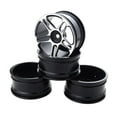 thumbnail image 1 of kusrkot 4-Pack Aluminum Alloy Wheel Rims for HSP HPI Team Hongnor RC Car, 1 of 7