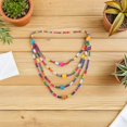 thumbnail image 3 of Collar de cuentas de madera estilo bohemio en capas para mujer, estilo retro, largo, con cuentas, ideal para atuendos casuales y accesorios de playa de verano., 3 of 6