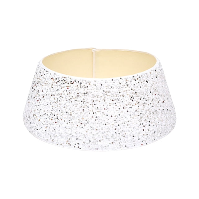 Advancent Encantador collar de árbol de Navidad con detalles de lentejuelas y larga vida útil. Cuando la luz refleja las lentejuelas Kits de decoración para fiestas blanco