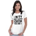 thumbnail image 3 of Unity Needs You and I Cute Pun Womens Slim Fit Graphic Tee Brisco Brands X, 3 of 5
