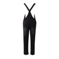 thumbnail image 4 of LIIPEE Women Jean Pants Casual Loose Straight Wide Leg Denim Suspenders Pants With Pockets Female Stylish Hiking Travel Jogging Pants,Black,M, 4 of 6