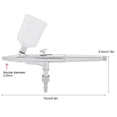 thumbnail image 2 of Air Spray Ejector, Dual Action Airbrush Kit Needle Large Capacity Cup Spray Ejector Paint Art Set Tools [0.5mm], 2 of 9