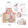 thumbnail image 7 of Pioneer Flower Floral Print Pattern Apron-Garden Aprons for Women with Pockets-Cotton Linen Waterproof Kitchen Cooking Gardening Aprons Adjustable for Kitchen,Cooking,BBQ and Salon 33x27 Inch, 7 of 7