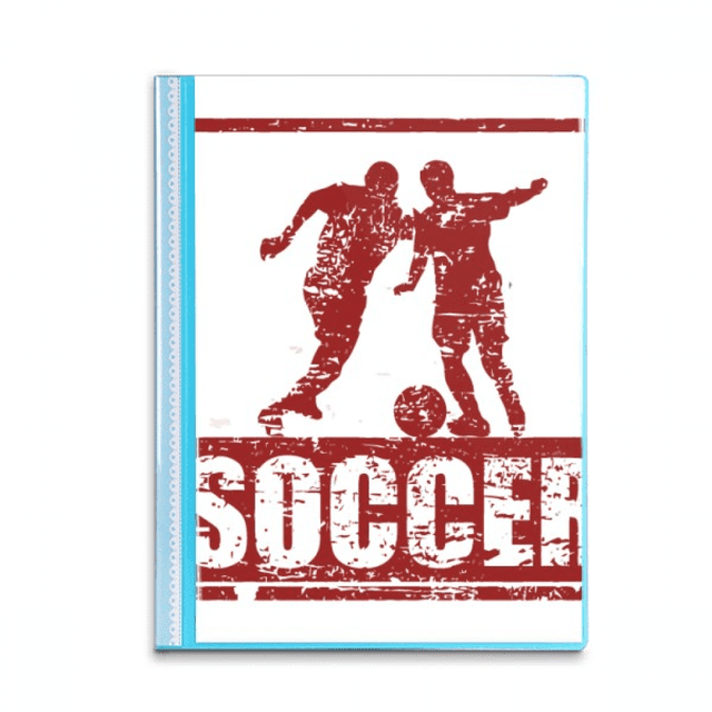 Jugador de futbol - futbol rojo Carpeta combinada de protección de páginas