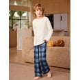 thumbnail image 4 of Arshiner Boys Plaid Pajama Pants Long Plaid PJ Bottoms Boys Sleepwear Lounge Pants with Pockets, 4 of 7