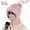 Pink, variant on High Elastic Solid Color Knitted Hat Scarf Mask One-Piece, 4 in 1 Cold Resistant Hat for Women, Windproof Balaclava Hats(Khaki)