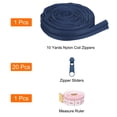 thumbnail image 3 of Uxcell #3 10 Yards Bulk Nylon Coil Zipper by the Yards with 20 Pcs Zipper Sliders and Ruler for Sewing Dark Blue, 3 of 6