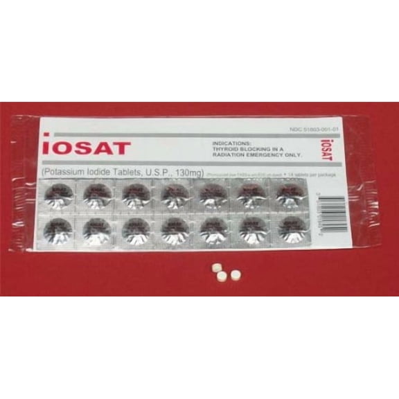 IOSAT Potassium Iodide Tablets USP, 130 mg, 14 Count