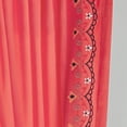 thumbnail image 2 of The Pioneer Woman Embroidered Velvet Light Filtering Window Curtain Panel Pair with Tie Backs, Set of 2, Coral Fire, 40" W x 84" L, 2 of 6