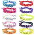thumbnail image 1 of Adjustable Friendship Bracelets Handmade Nepal Woven Cotton Sliding Knot Closure for Women Men, 10Pcs Colorful Gift Set, 1 of 5