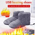 thumbnail image 3 of Calentadores de pies eléctricos USB Zapatos con calefacción Hombres Mujeres Felpa Suave Zapatillas de invierno con calefacción Botas cálidas y cómodas con calefacción para interiores Oficina Uso en el hogar,Rosado Kuyhfg Bienvenido a Kuyhfg, 3 of 5