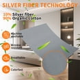thumbnail image 6 of Debonair Grounding Sheets,90% Organic Cotton + 10% Pure Silver Fiber, Grounding Bed Sheets with Grounding Cord for Healthy Sleep Therapy for Adults,Gray, 6 of 8