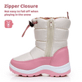 thumbnail image 3 of Apakowa Kids Boys Girls Snow Boots Side Zipper Water Resistant Warm Winter Boots (Toddler/Little Kid), 3 of 7