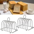 thumbnail image 4 of Rejilla para pan, asa de transporte con bucle no deformable, pies de bola antiadherentes, acero inoxidable inoxidable, 6 ranuras, soporte para pan tostado, panadería, 4 of 5