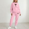 thumbnail image 2 of Valentine's Day Sweatsuits Women 2 Piece Outfit Jogger Set Y2K Cute Hoodie and Pants Tracksuit Set Trouser Suit Casual Leisure Suit Fitness Set Sports Suit Sportswear, 2 of 4