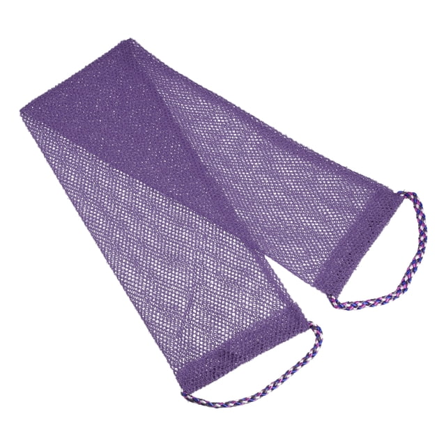 Toalla de exfoliación elástica Unique Bargains 1 Pc para el cuerpo, exfoliante para baño y ducha 29.92"x5.51" púrpura