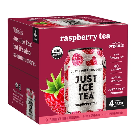Just Ice Tea Raspberry Tea 4 - 12 fl oz Cans