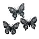 thumbnail image 5 of 3 pegatinas de decoración de pared de mariposa colgantes, calcomanías de arte de pared de mariposa 3D extraíbles para sala de estar, boda, jardín, Negro Sunnimix Mural, 5 of 8