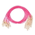 thumbnail image 1 of Uxcell 10Pcs Cordones de Collar Encerados al por Mayor 18" 1.5mm Cuerdas de Collar Rosa Fucsia, 1 of 6