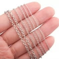 thumbnail image 2 of GKNET 2 Meters Stainless Steel Gold Link Chain Necklace Bulk Cable 1.5mm 2mm 3mm Width-1.5mm width 3M length, 2 of 6