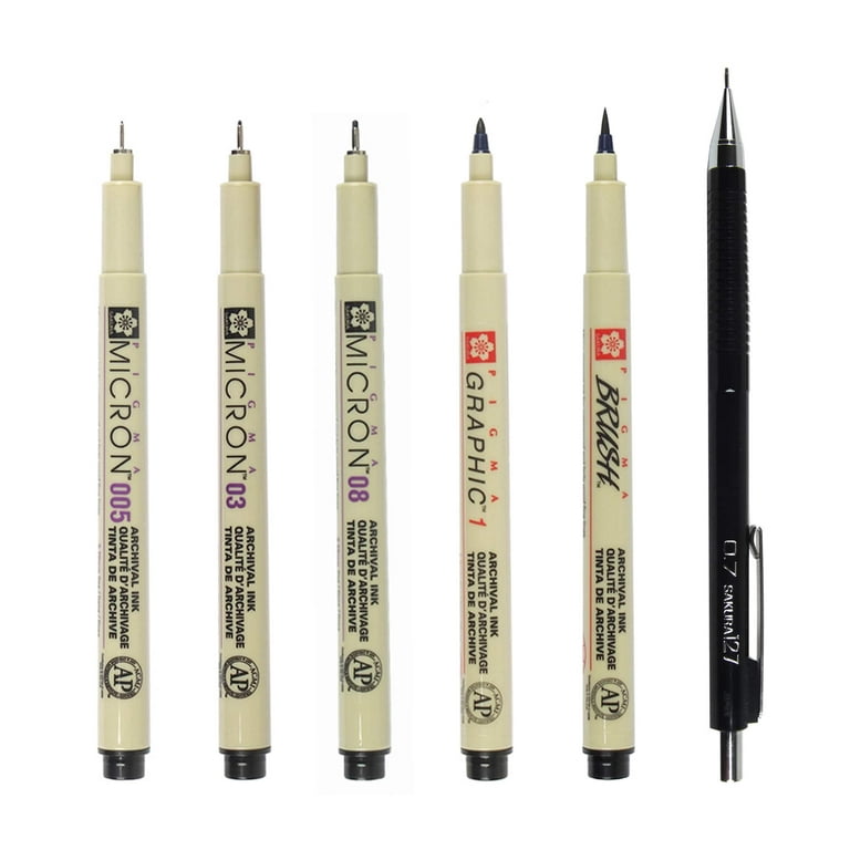 005 (.20mm) Pigma Micron Pen 3 Pack - Black