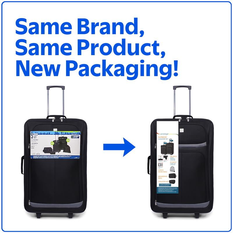 Protege 5-Piece Softside Luggage Set, Black